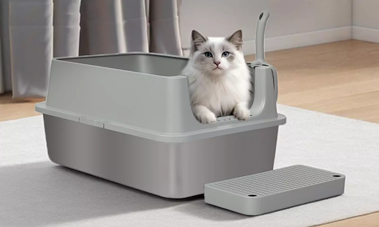 Skylos Stainless Steel Cat Litter Box Series