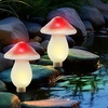 Image 12: Set of Three or Six Warm White Solar Mushroom Outdoor Garden Lights 