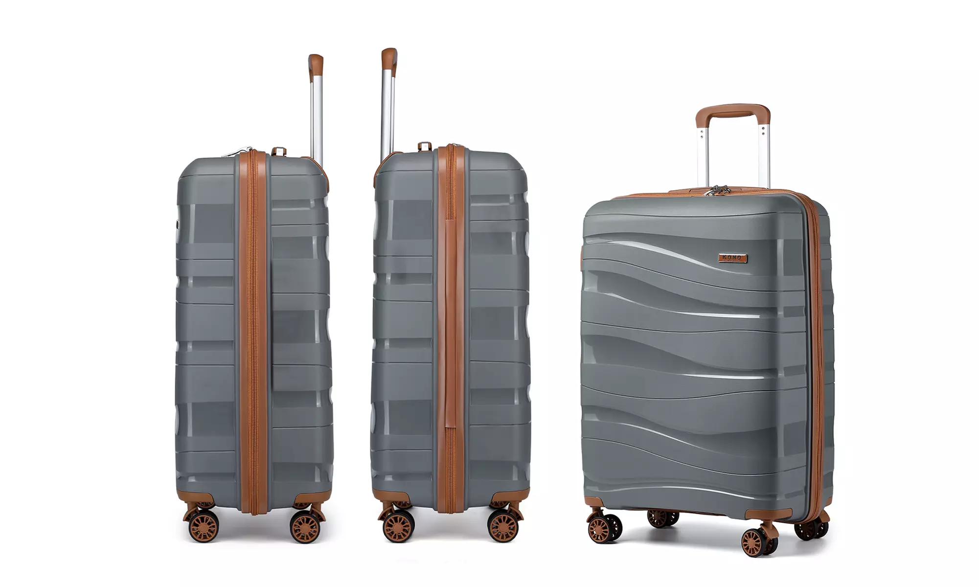 KONO One Or Four-Piece PP Hard Shell Suitcase with TSA Lock