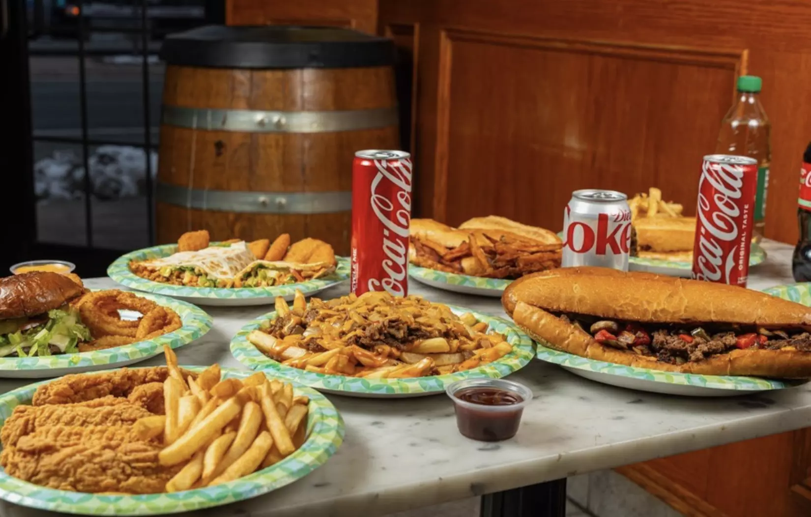 Traditional Cheesesteaks with a Large Fry, Drinks & a Medium Ice Cream