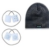 Image 2: Wireless Bluetooth Beanie Knit Hat Headset Earphone Music Speaker Cap