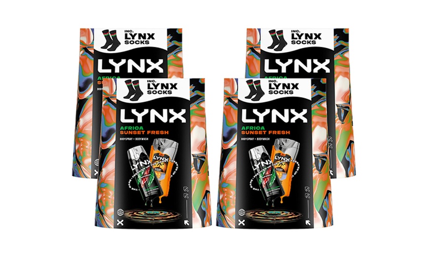 Image 5: Lynx Africa Spray and Sunset Wash Gift Set with Socks
