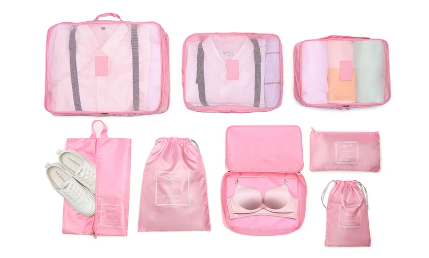 Image 13: 1x oder KONO 3x ABS-Hartschalenkoffer mit 8er-Set Reise-Organizer