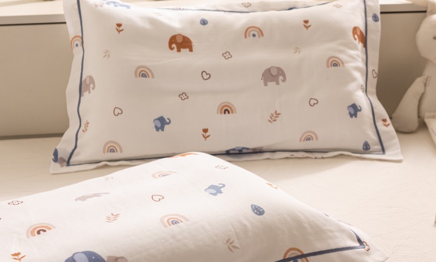 Image 69: Breathable Pure Cotton Kids Pillowcase Pair