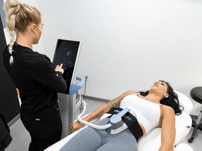 One 30 Minute EMSCULPT Neo Body Contouring Treatment (One Paddle) - Bared Monkey Laser Spa