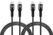 Nylon USB C to USB C Cable 6ft 60W, USB 2.0 for iPad Pro, iPad, MacBook & Galaxy - Second Medium