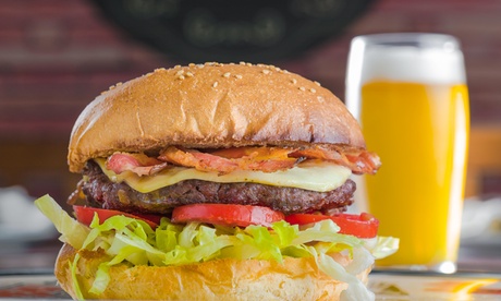 Menu hamburger, patate e birra d'asporto, all'Osteria New York Express