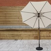 Image 6: Phoenix 2.5m Table Parasol in Beige with Base