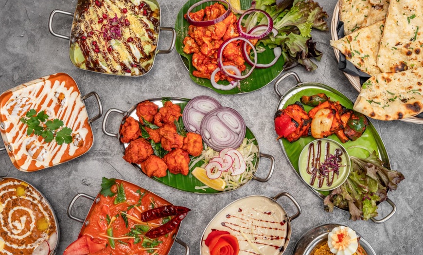 Image 1: Two Course Indian Meal with Papadoms Rice & Drinks for 2 or 4 People