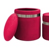 Image 11: Poufs en velours de luxe avec espace de rangement