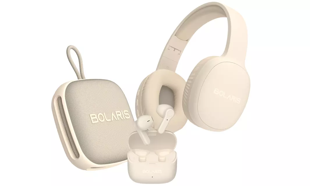 Pack audio Bolaris comprenant casque audio sans fil avec écouteurs et enceinte Bluetooth, coloris au choix - Second Medium