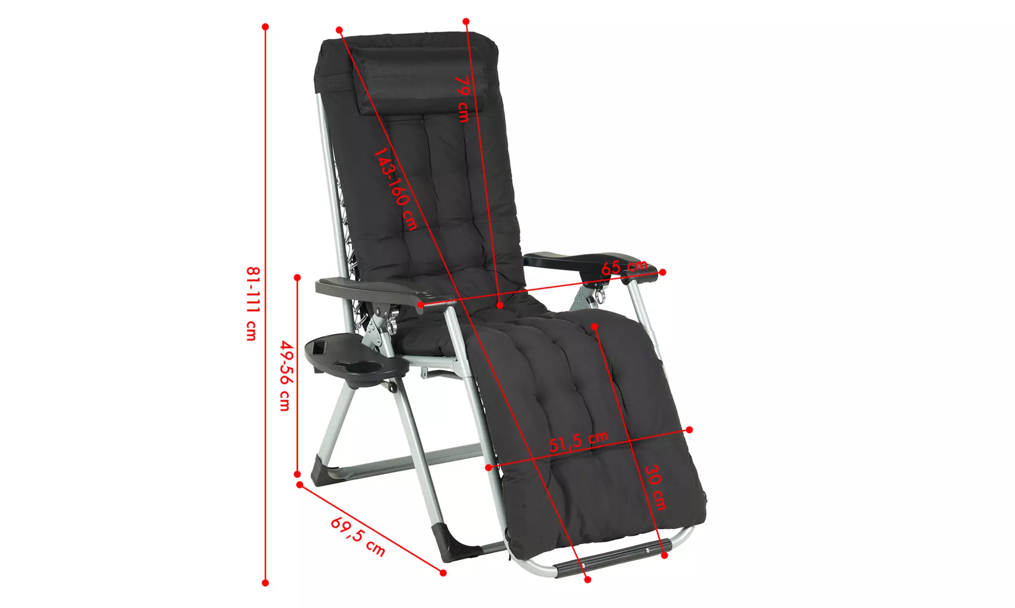 Sedia da giardino reclinabile Gravità Luxury