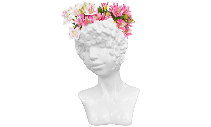 Image 9: Vaso decorativo a forma di mezzo busto femminile