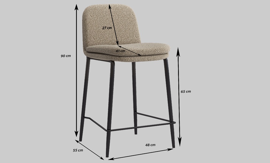 Image 24: Lot de 2 chaises de bar "Amir" de DOOSENSE