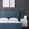 Image 17: Elara Winged Panel Bed in Various Sizes and Colours