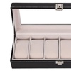 Image 3: 6/10/12/20/24 Slots Watch Box Display Case Organizer Jewelry Storage & Lockable