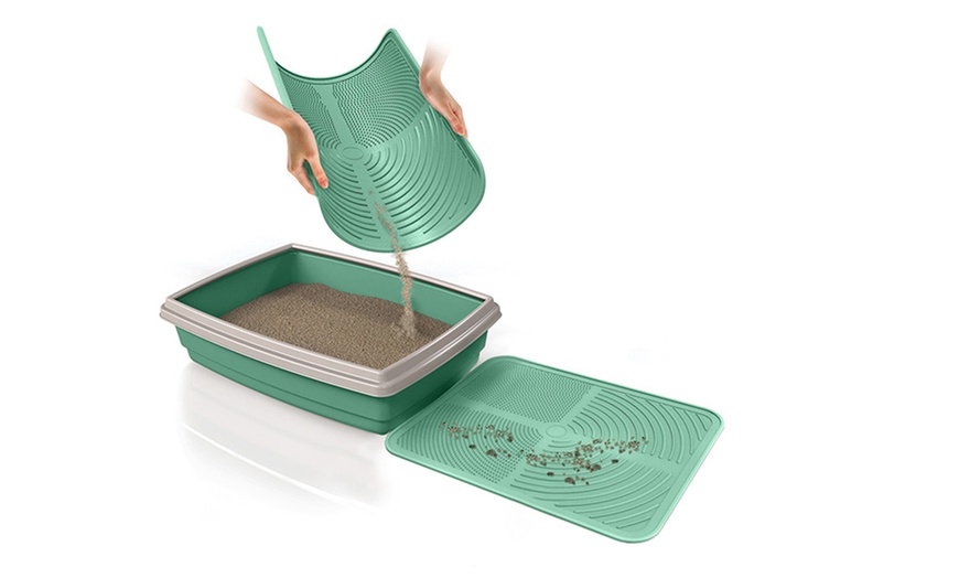 Image 9: Tapis rigide antidérapant de litière pour chat