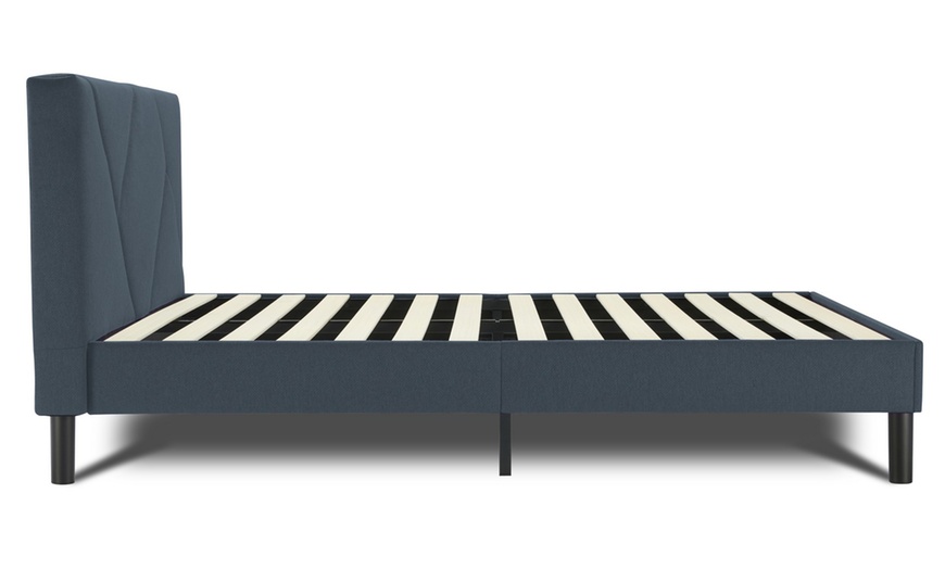 Image 15: Lit design rembourré "Ric" avec rangement intelligent