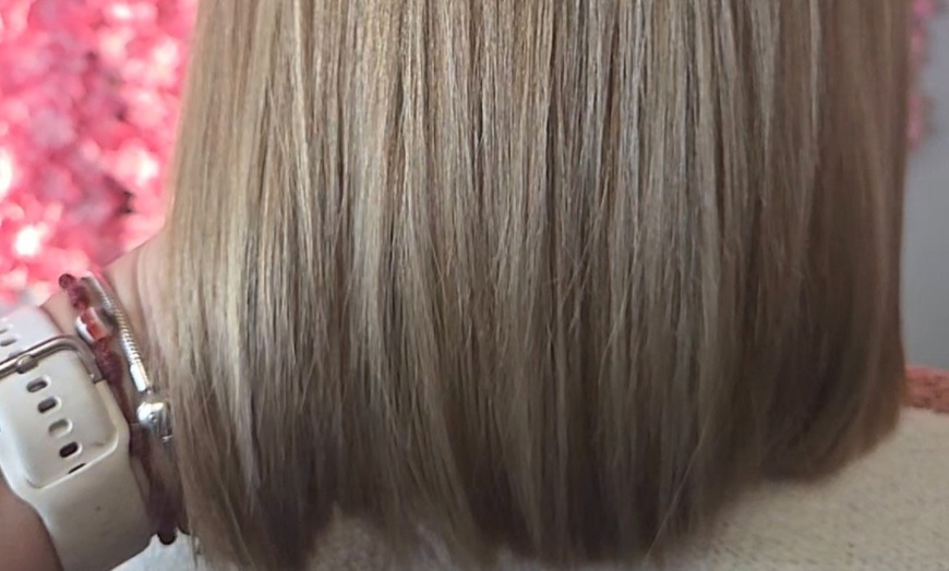 Image 8: Single Roots Touch Up with Style, Partial Highlights, Haircut & More