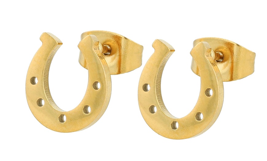 Image 30: Akzent Edelstahl-Ohrstecker für Damen