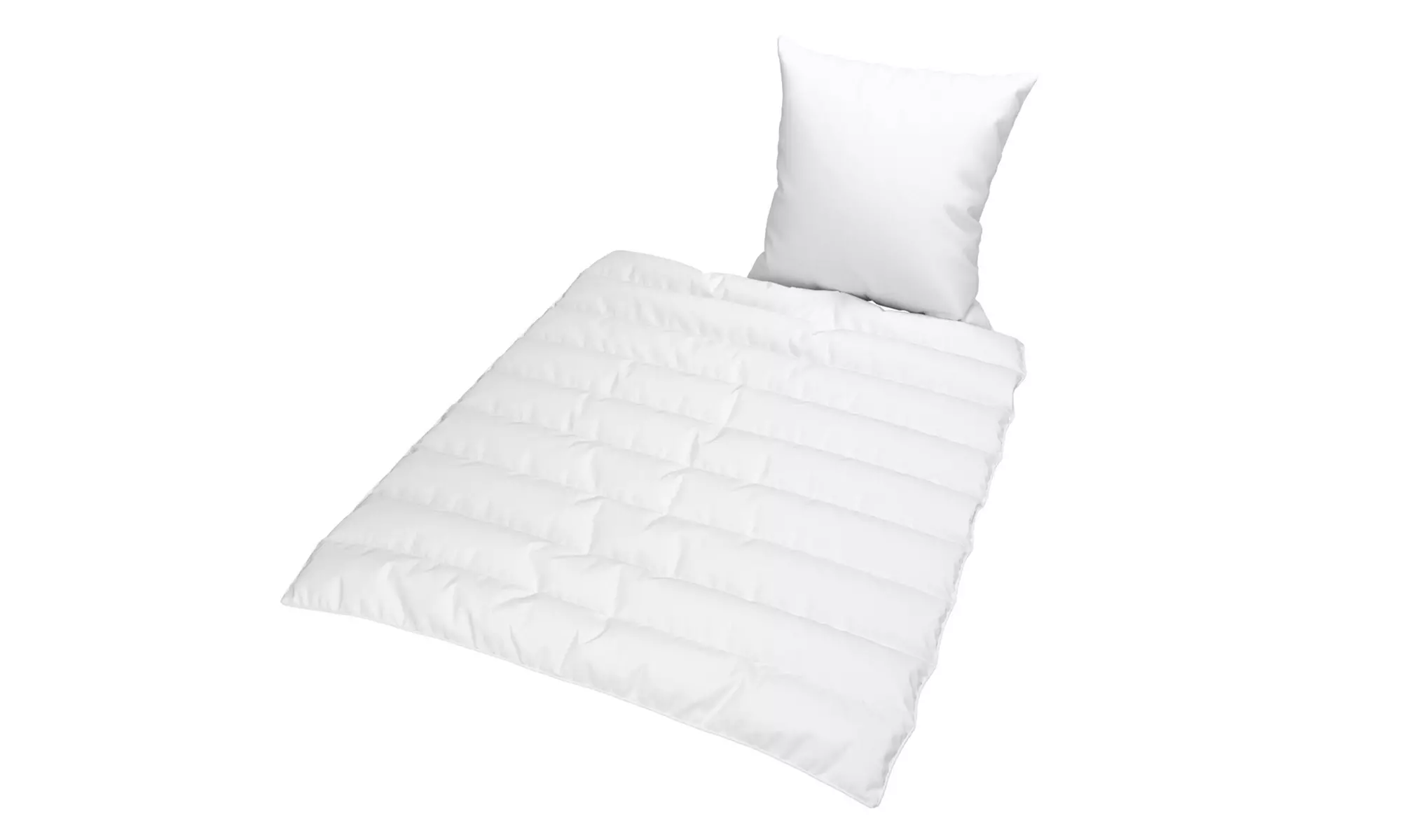 1x oder 2x Jekatex Ganzjahres-Bettdecke mit Kopfkissen Set