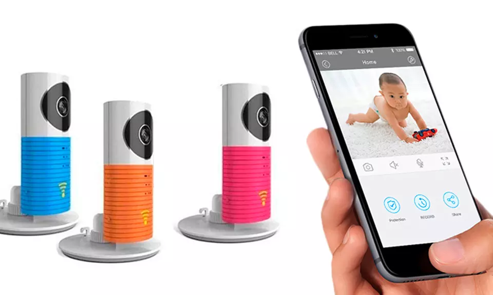 Caméra CCTV sans fil Wi-Fi, vision nocturne, détection de mouvement, son bidirectionnel avec carte SD en option - Primary Image