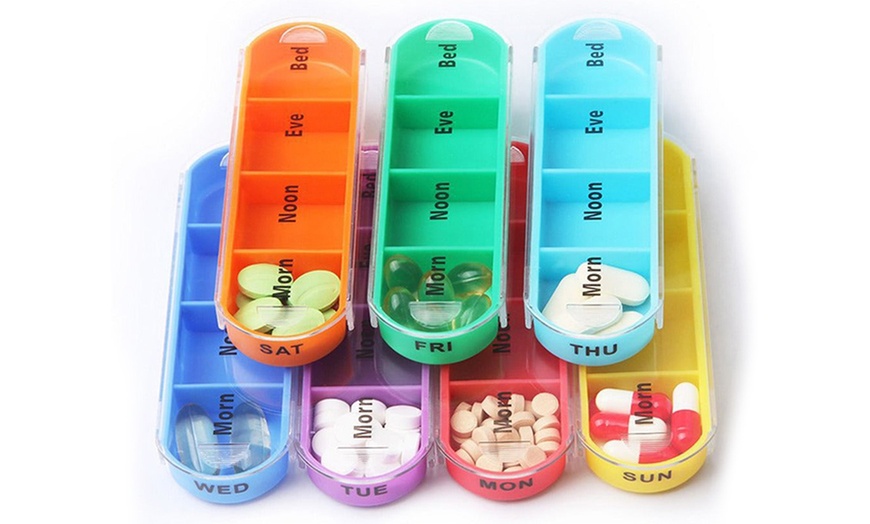 Image 7: One or Two 28-Grid Weekly Pill Boxes