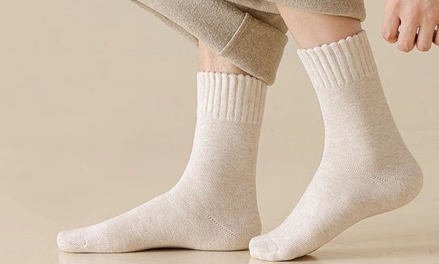 Image 5: Pair of Six Warm Thermal Fleece Winter Socks 