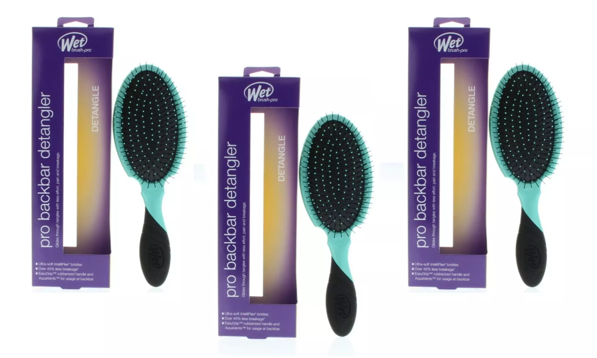 The Wet Brush Up to Three Packs of Original or Backbar or Detangler Brushes