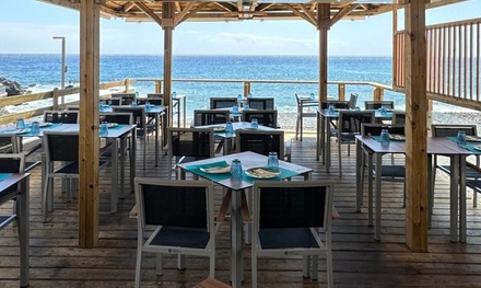 Para 4 personas: menú pinsa mar & sabor con 4 pinsas, 4 postres y 4 bebidas - El Palafito Restaurante