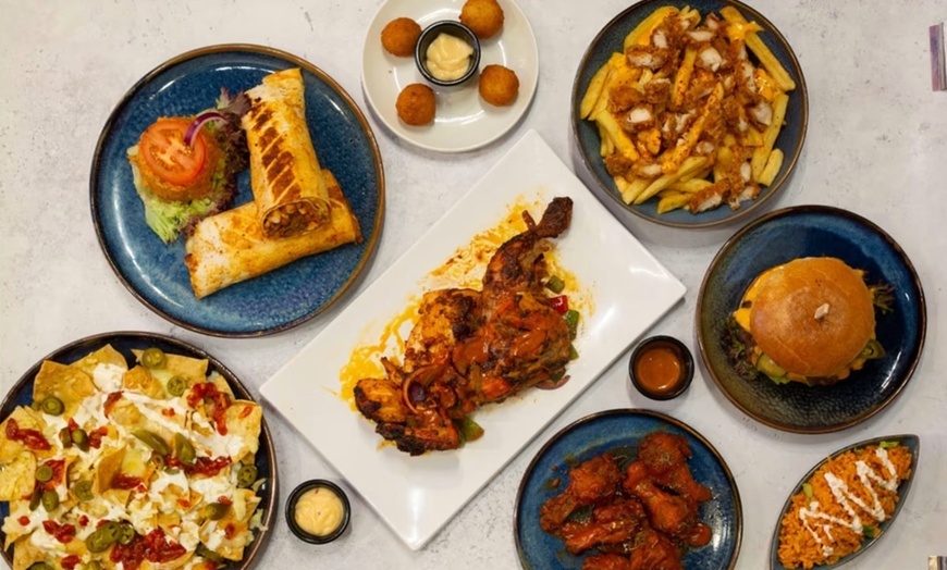 Image 1: Indulge in Bold Flavors: Starter, Main, & Drink for Up to Four People 