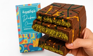 Real Dubai Chocolate 400g - Delicious Pistachio Cream and Kunafe, 2 Pack Real Dubai Chocolate 400g - Delicious Pistachio Cream and Kunafe, 2 Pack