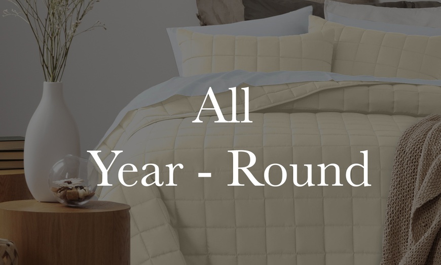 Image 9: Royal Comfort Coverlet Set - Queen - Beige-10003818