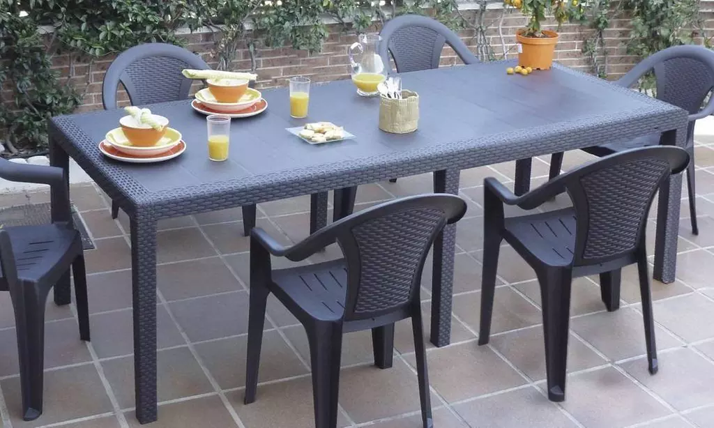 Table d'extérieur rectangulaire extensible