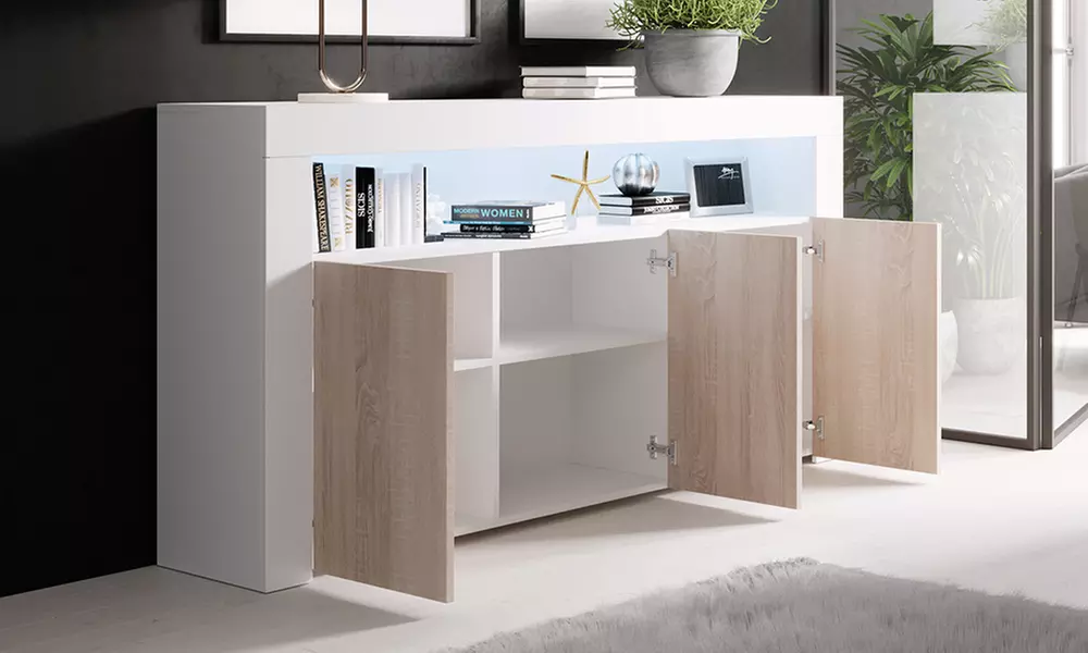 Dressoir met open vak en led-verlichting, incl. verzendkosten - Primary Image