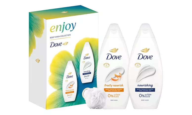 Dove Enjoy Duo Base Gentle Body Wash & Lotion Pamper Skincare Gift Set