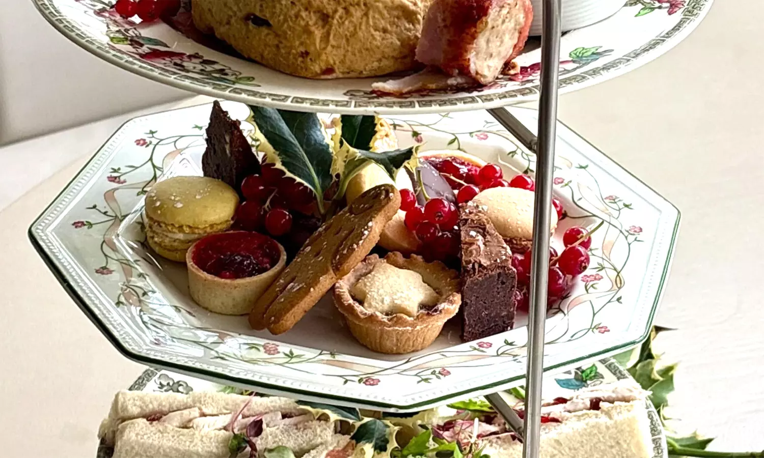 Xmas Afternoon Tea with Soft Drink & Optional Choice of Cocktail or Mulled Wine for Two or Four (Up to 38% Off) - Primary Image