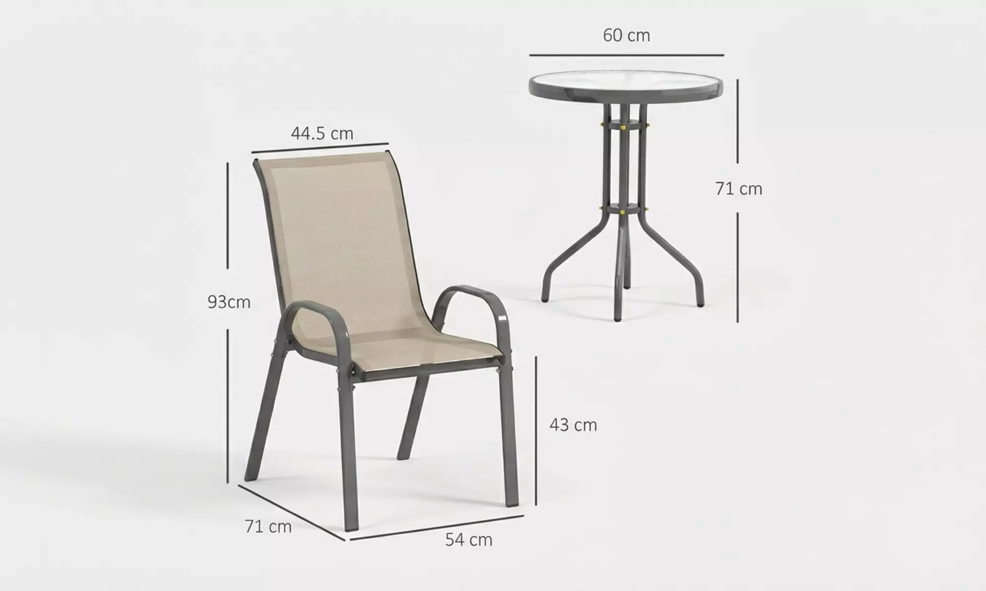 Outsunny Garden Bistro Set