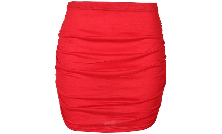 Image 13: Side Ruched Mini Skirt