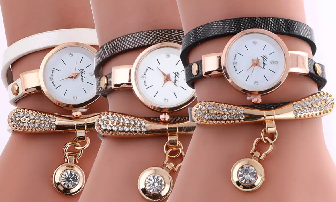 1 o 2 orologi a bracciale da donna, disponibili in 4 colori - Primary Image