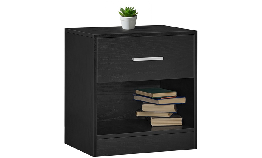 Image 8: Comodino con cassetto e spazio portalibri