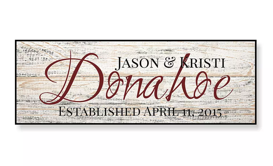 One or Two 7x20 or 15x12 Personalized Family Signs from MRC Wood Products (Up to 46% Off) - Second Medium