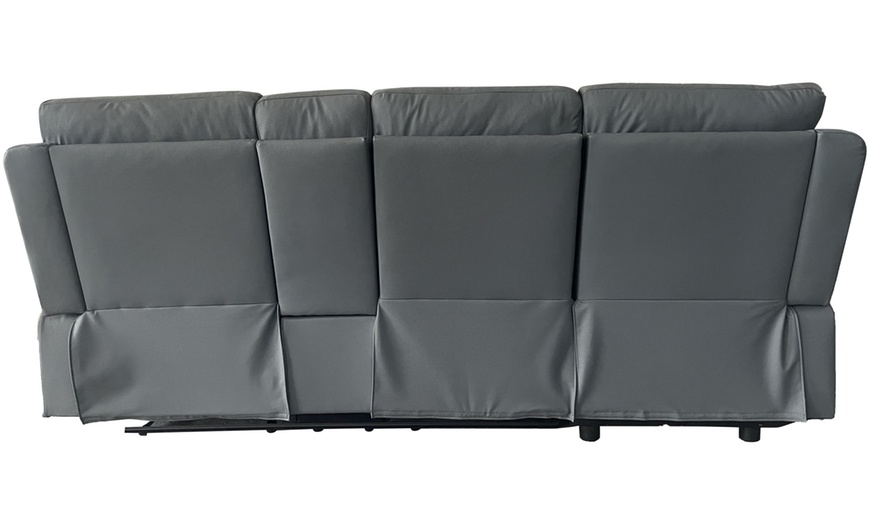 Image 13: DS Living Sorento 3 Seater Leather Corner Reclining Sofa