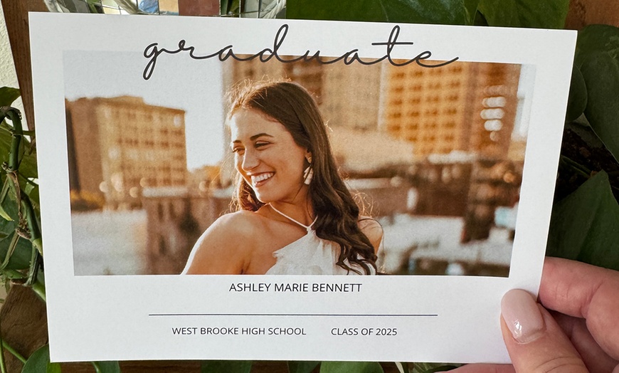 Image 6: Personalized 2026 Grad Photo Cards: Premium Paper (24–200 Count) 