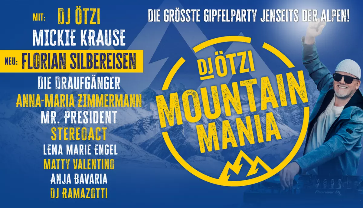 MOUNTAIN MANIA – mit DJ Ötzi, Mickie Krause uvm. im April in Stuttgart und Oktober in Köln (bis 50% sparen)