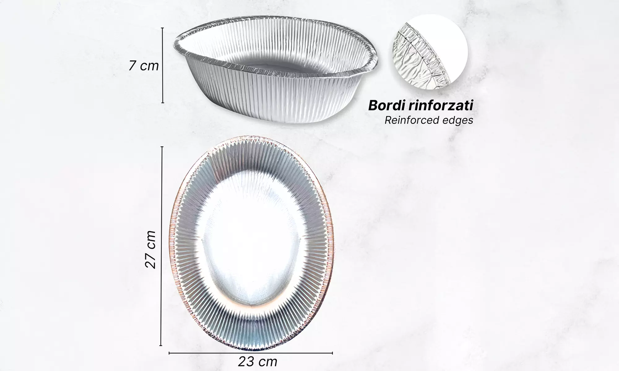 Fino a 192 contenitori in alluminio per alimenti