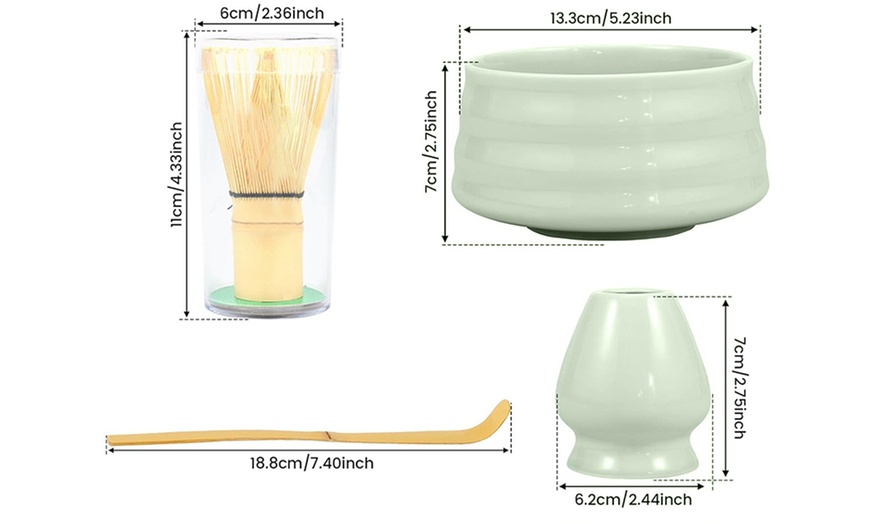 Image 9: Four-Piece Traditional Japanese Matcha Tea Set