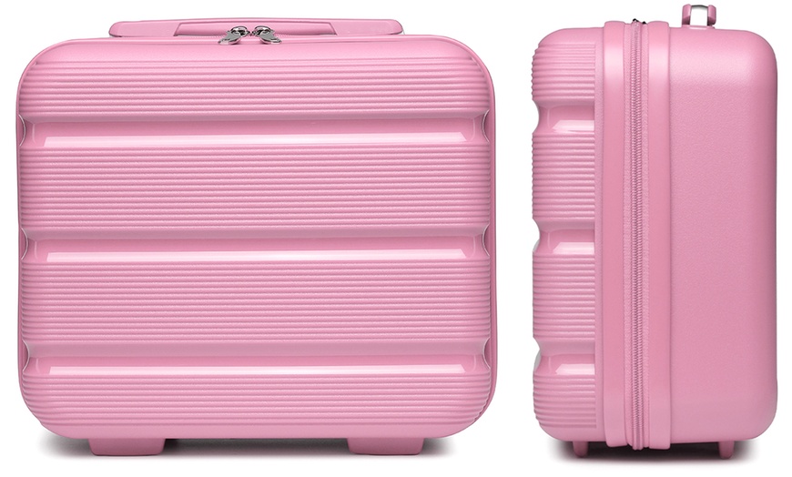 Image 19: KONO One or Four Piece Colorful PP Hard Shell Suitcase With TSA Lock