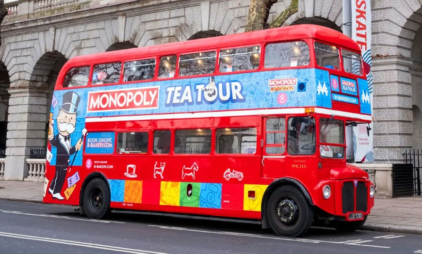 Image 1: Explore London with a MONOPOLY Afternoon Tea Bus Tour
