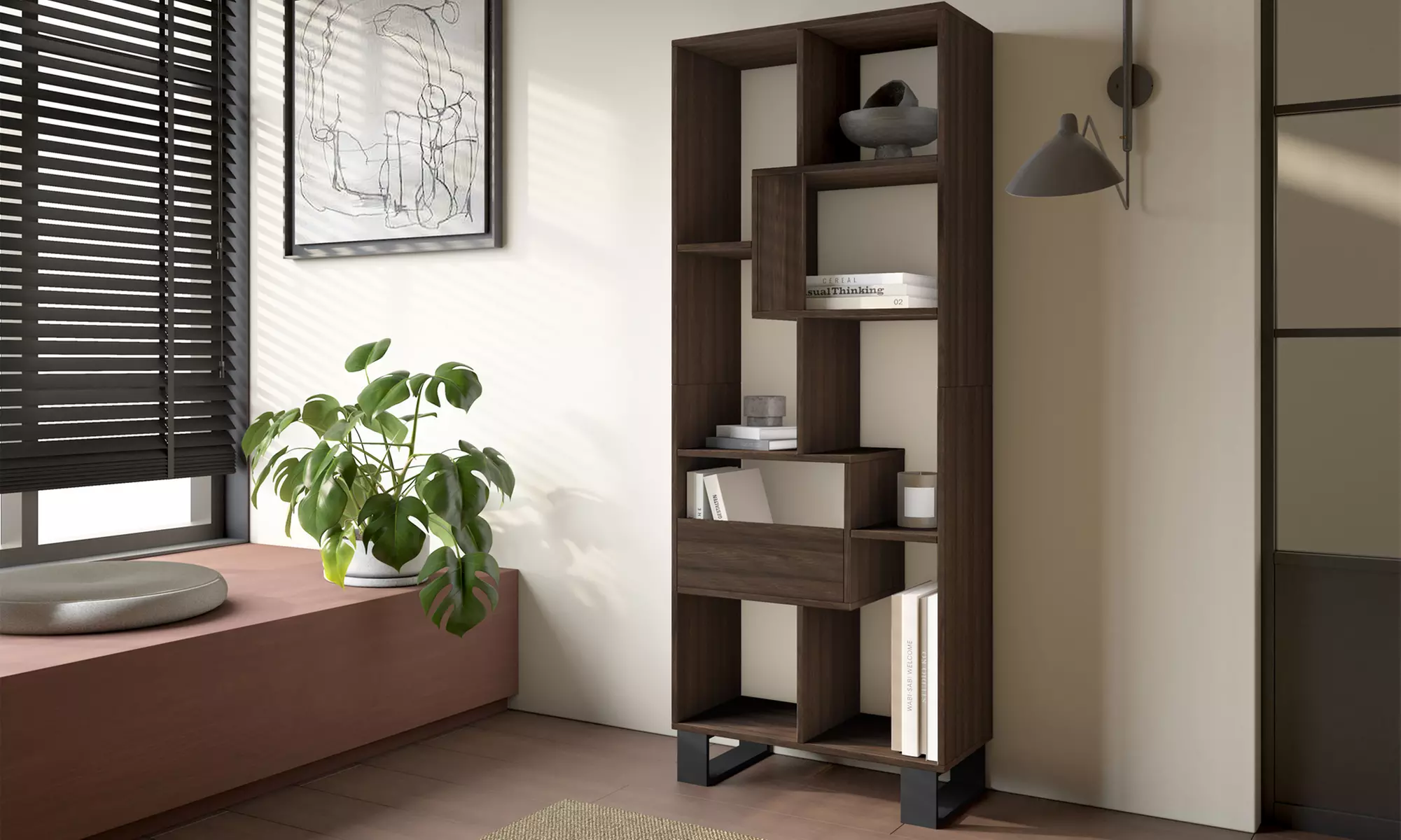 Estantería librería multiposición de diseño